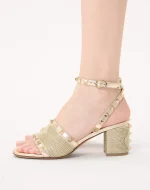 Valentino Rockstud Sandal In Laminated Nappa With Cornely Embroidery 60Mm - Image 7